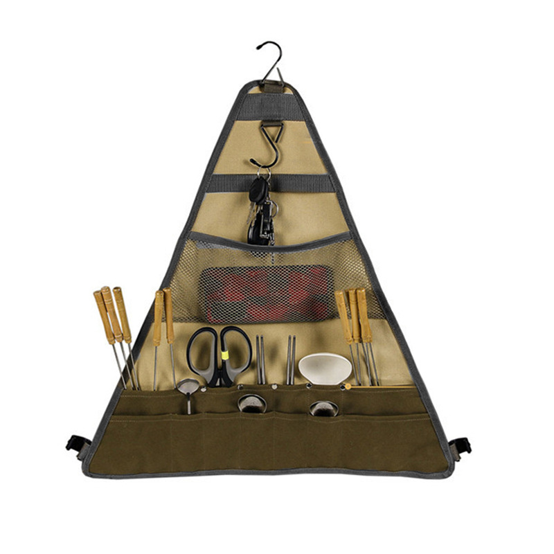 Hanging Camp Utensil Organizer — Army Green