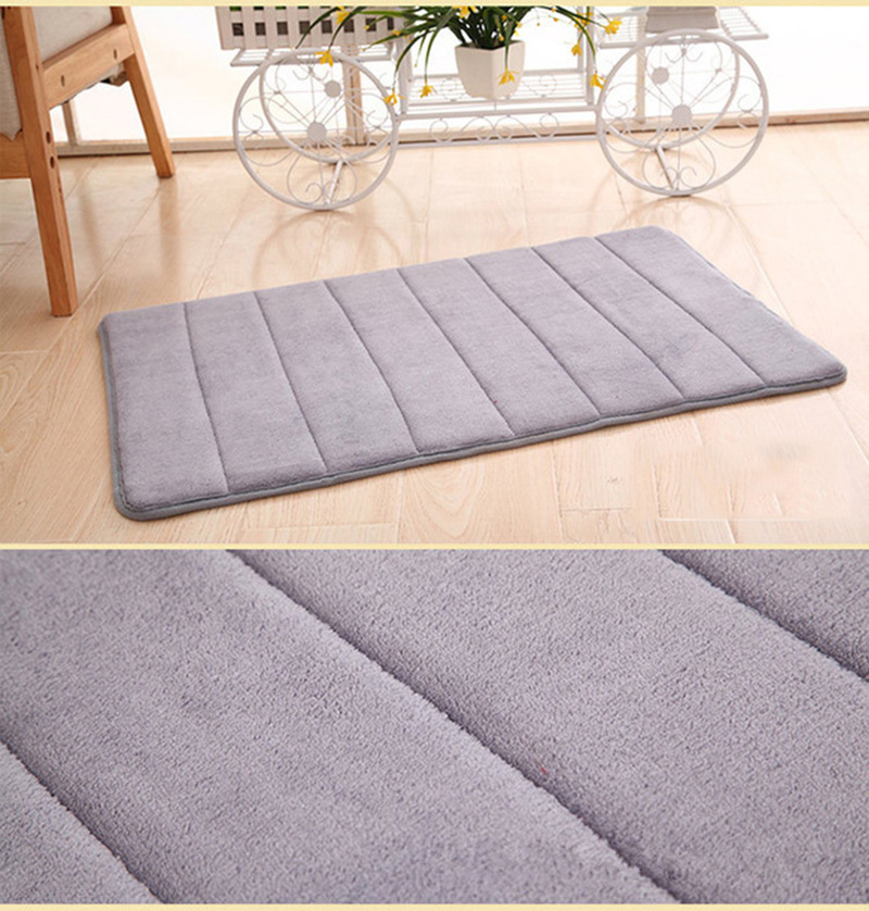 Soft Entryway Mat — Grey, 40 × 60 cm