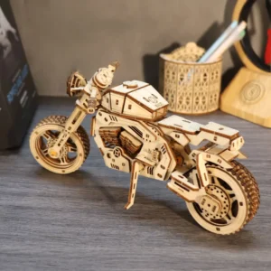 Wooden Motorcycle 3D Model Kit