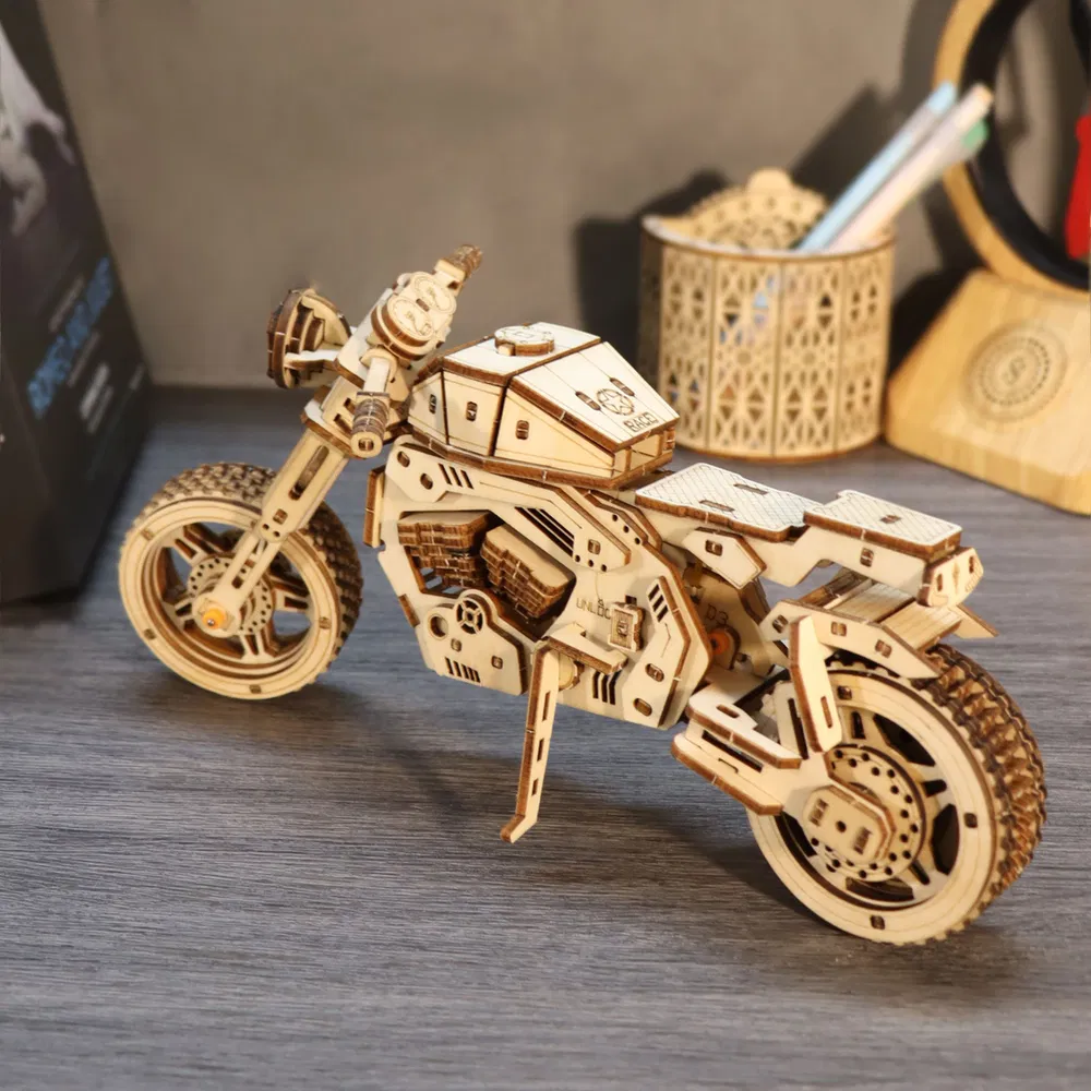 Wooden Motorcycle 3D Model Kit