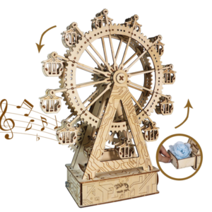 Ferris Wheel Wooden Music-Box Model Kit