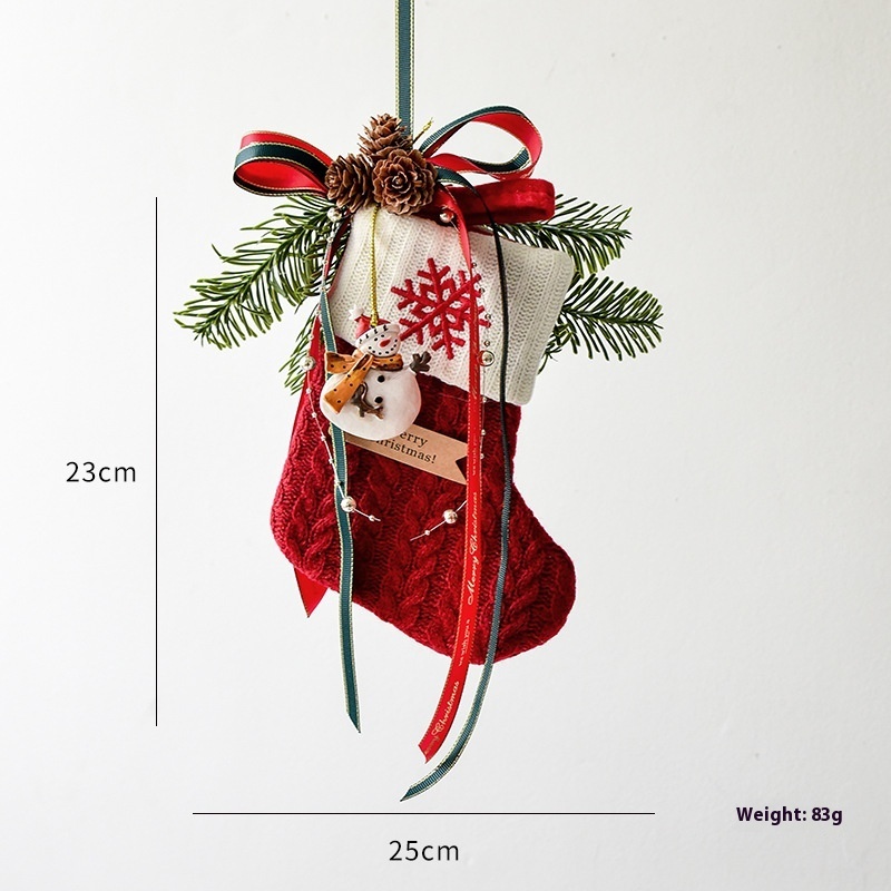 Decorative Knit Christmas Stocking - Image 6