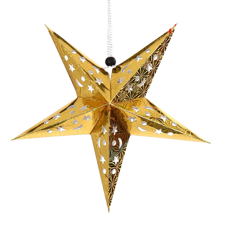 Metallic-Look Hanging Christmas Star - Image 7