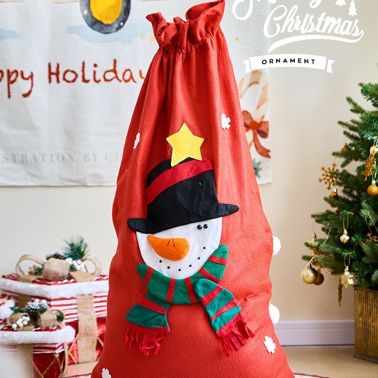 Large Flannel Christmas Gift Sack - Image 2