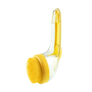 Long-Handle Pet Bath Brush — Yellow